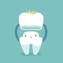 cartoon of Dental crowns in Sweeny  