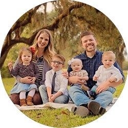 Dr. Funk and his family smiling together