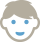 Animated smiling child icon
